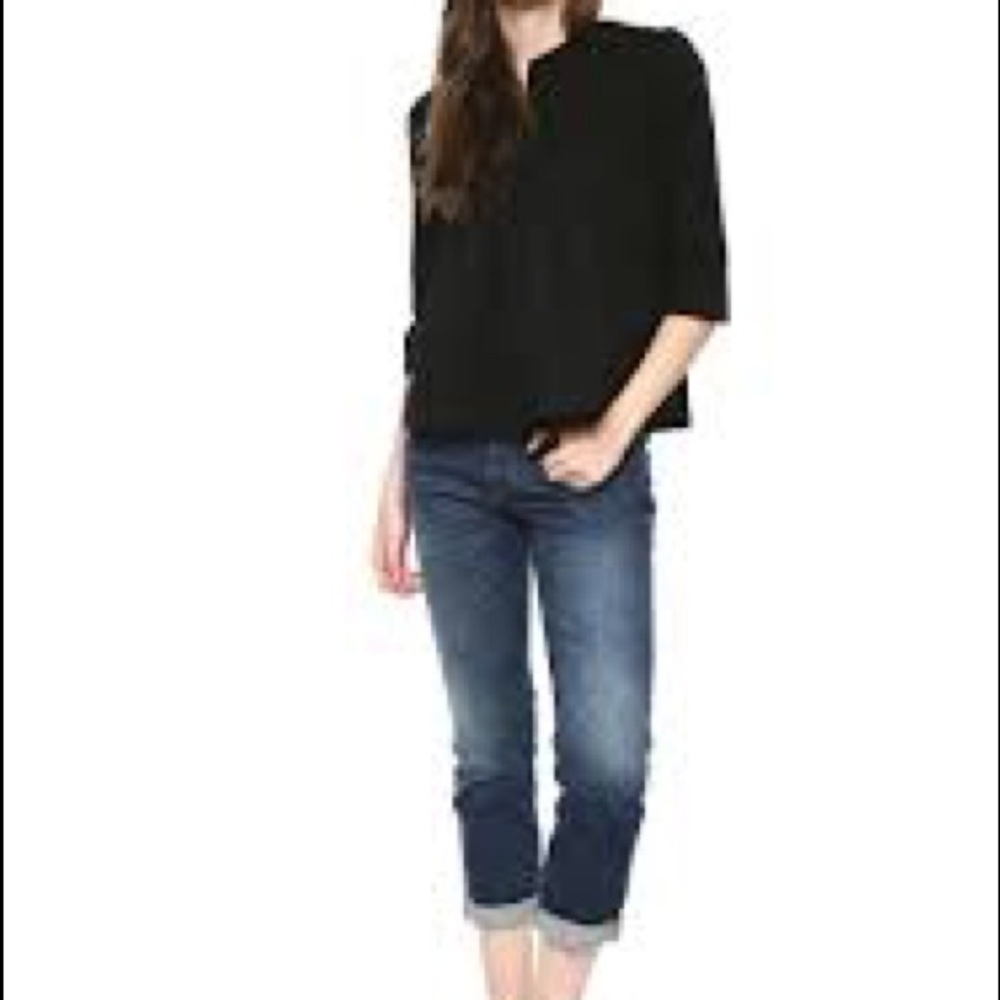 NWT Levi’s: Medium Black Threaded Long Sleeve Blouse - Picture 3 of 7